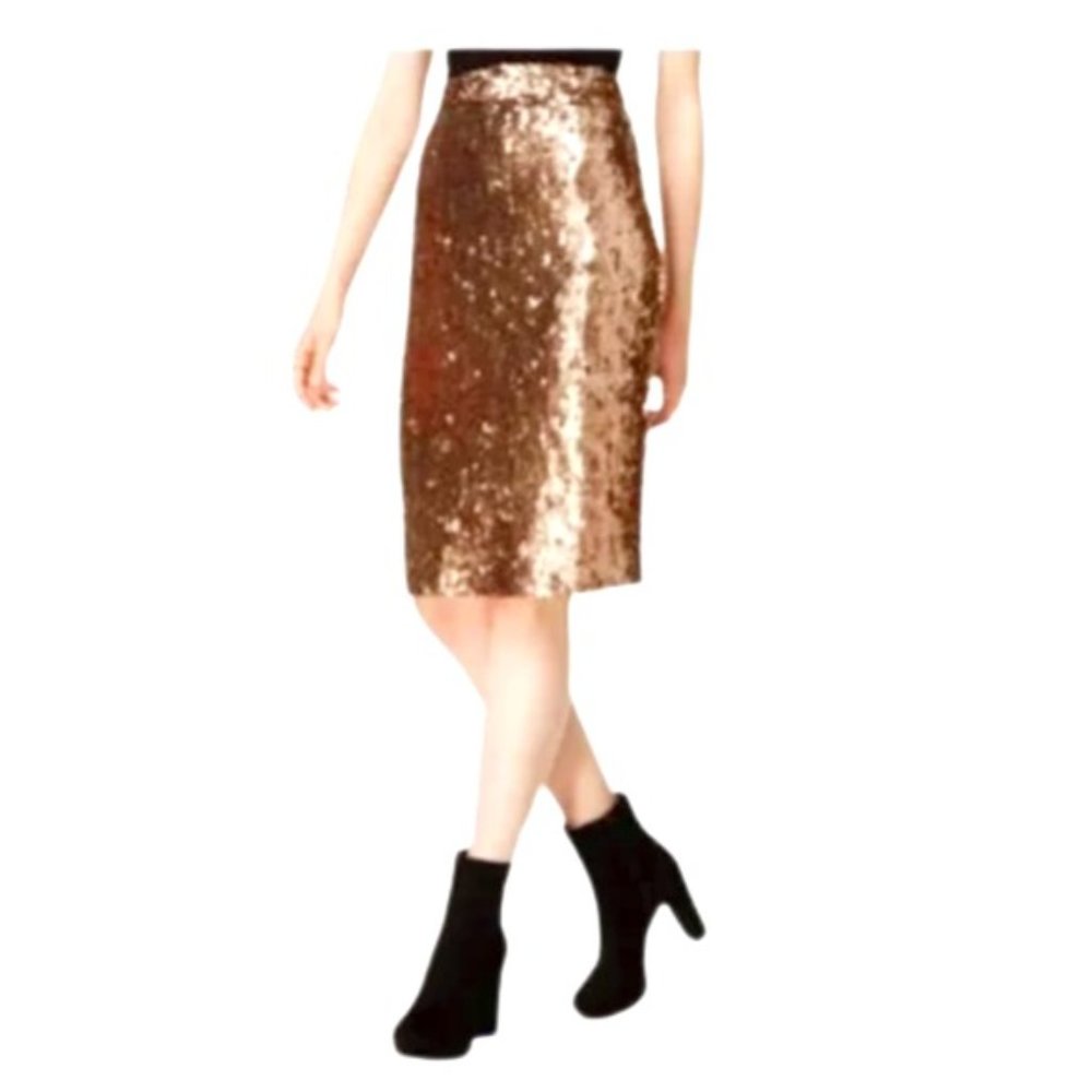CREMIEUX bar III Womens Sequined A-Line Skirt SIZE - L